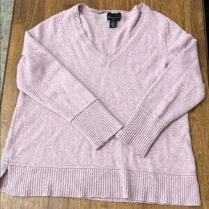 Cynthia Rowley Pink V-Neck Sweater